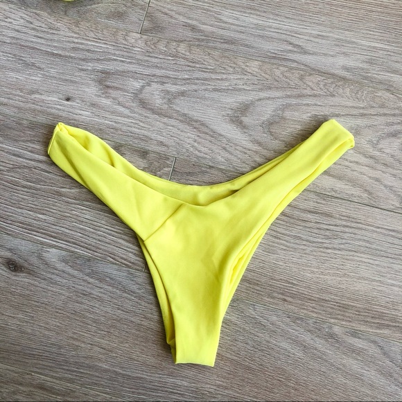5/$20 Bright yellow bikini, size small - Picture 7 of 8